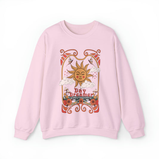 Vintage inspired day dreamer Celestial sweatshirt, Mushroom sweater, Sun Astrology, Boho cottagecore hoodie, Hippie Mystical