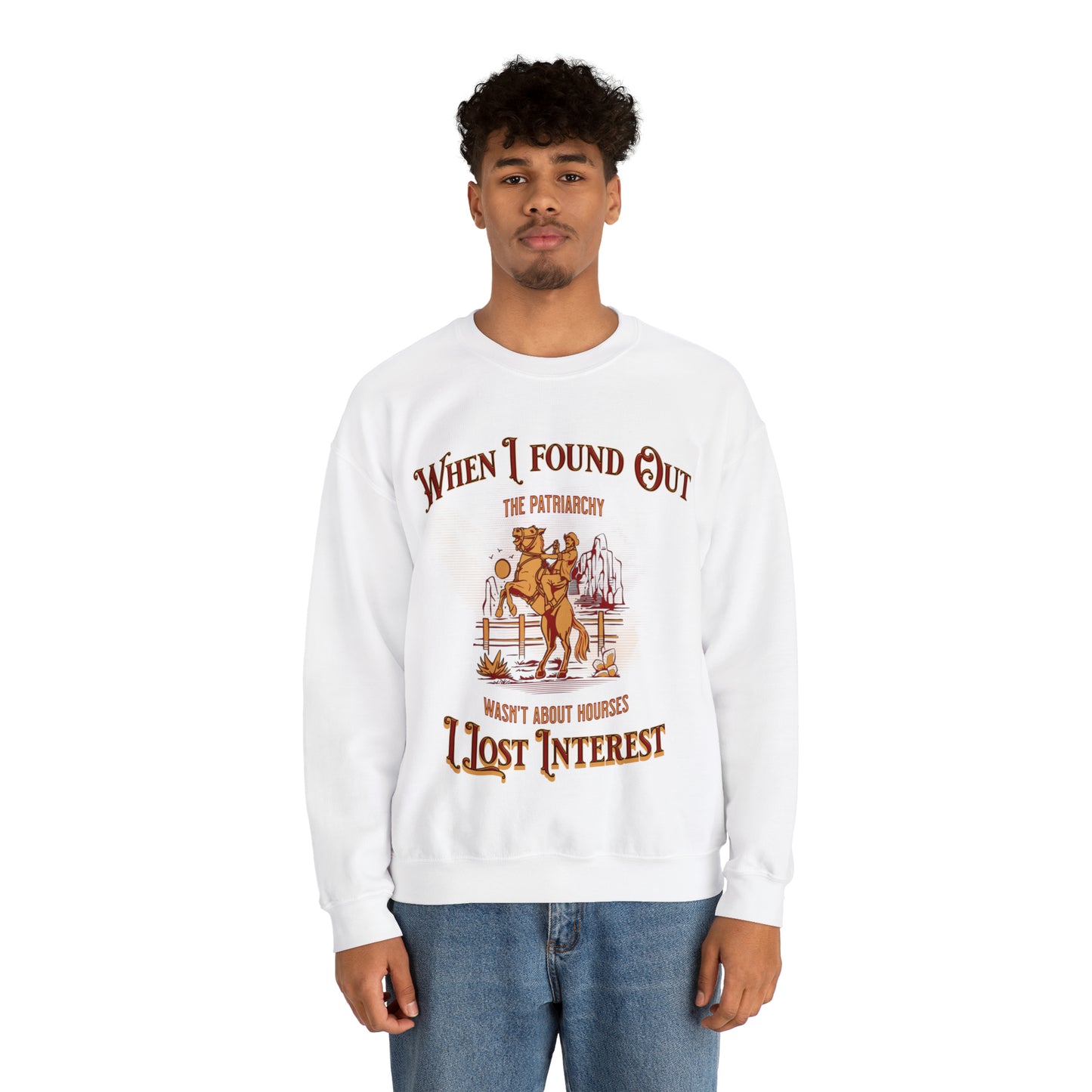 Funny barb movie ken quote sweater, when I found out the patriarchy wasnt about horses, cowboy feminist sweatshirt, Barbiecore, himbo hoodie