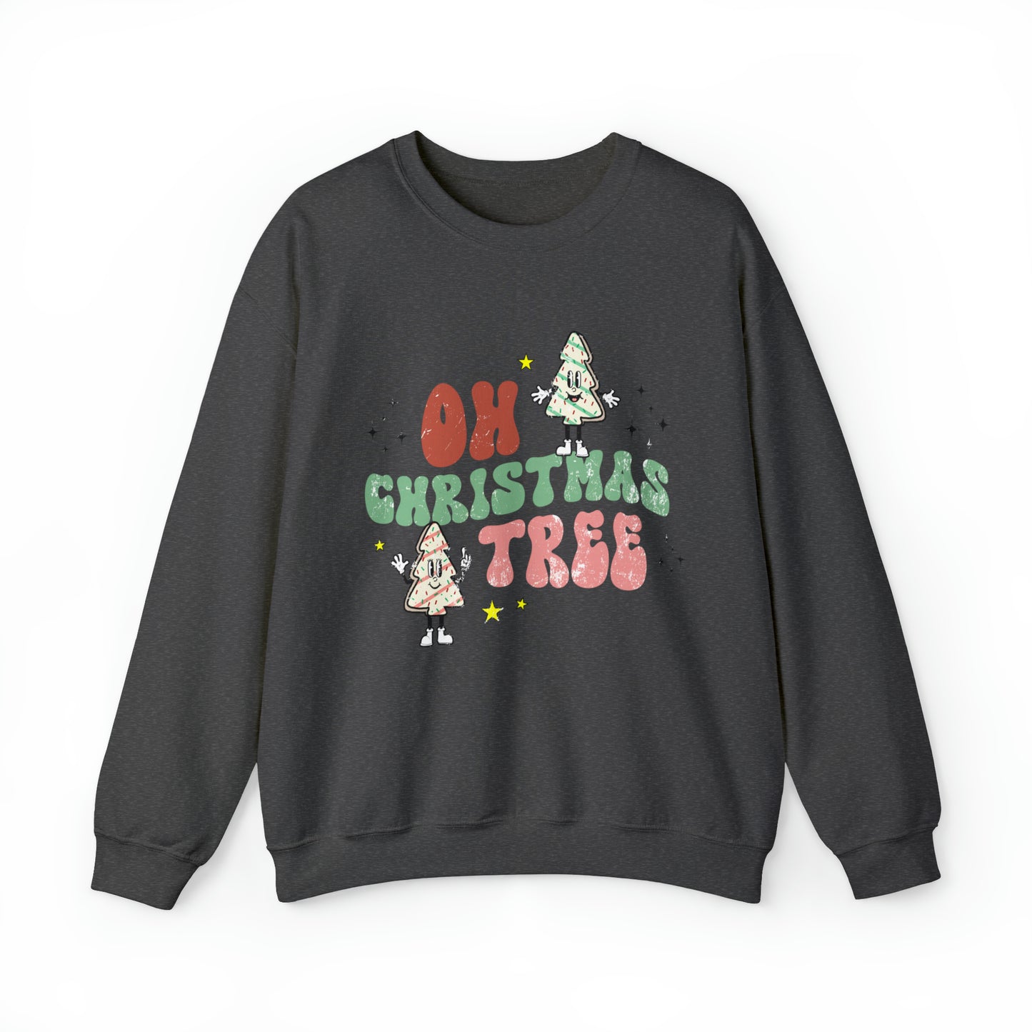 Funny Christmas tree cake snack sweatshirt, hilarious xmas spirit coworker gift, holiday meme sweater, winter wonderland hoodie, little deb snack lover