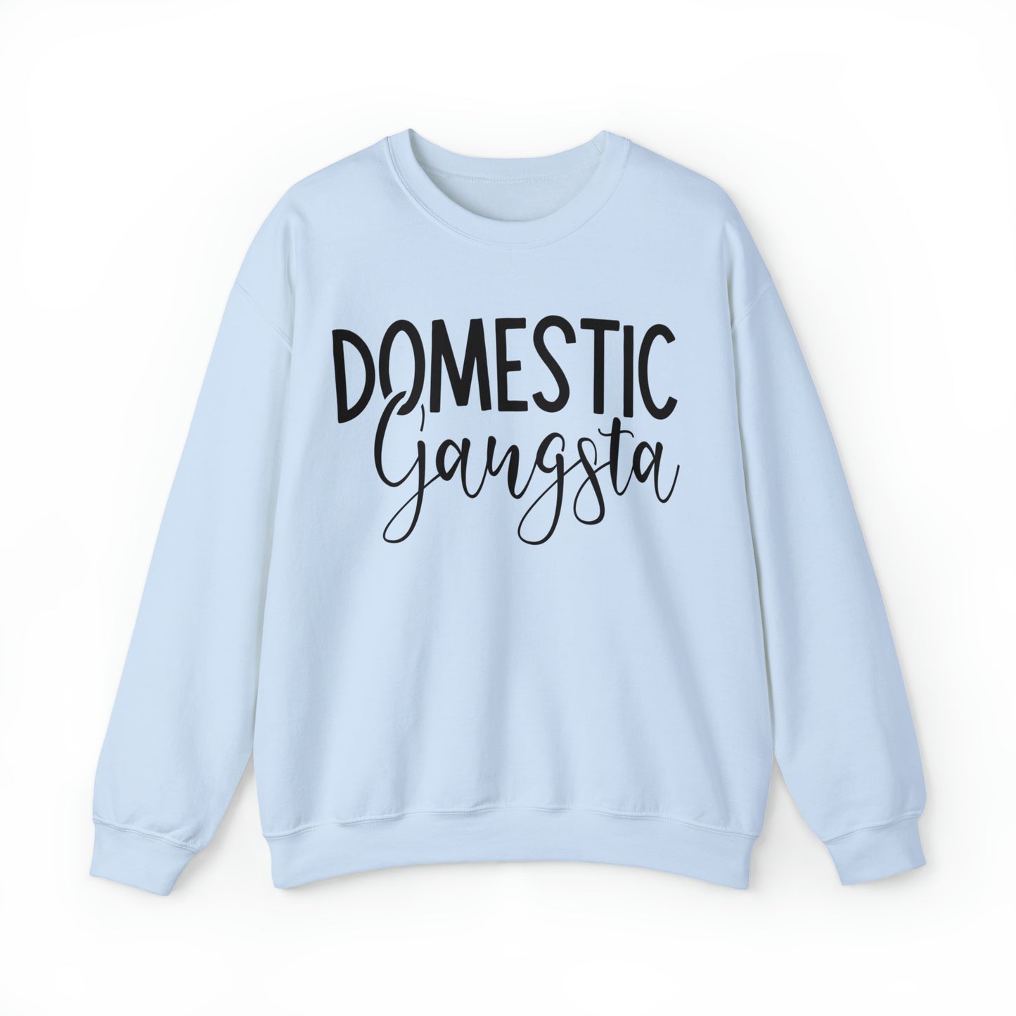 Funny minimalist domestic gangsta sweatshirt for mom, cute mothers day gift idea, stay at home mama meme hoodie