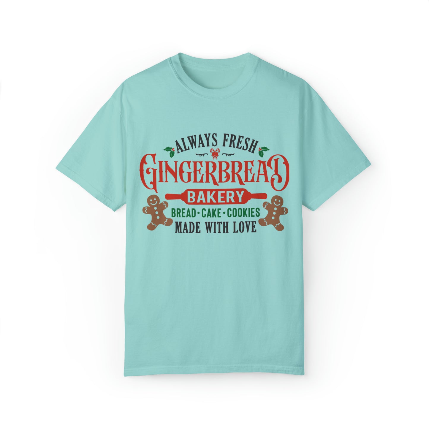 Gingerbread bakery tshirt, pink christmas, cute christmas shirt