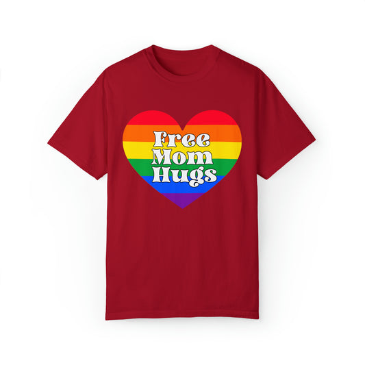 Free Mom Hugs T-Shirt, Ally Mom Apparel, Rainbow Gay Pride T-Shirt, Lgbtq Proud Parent Shirt, Equality Gifts, Rainbow Heart Shirt,mama Tee