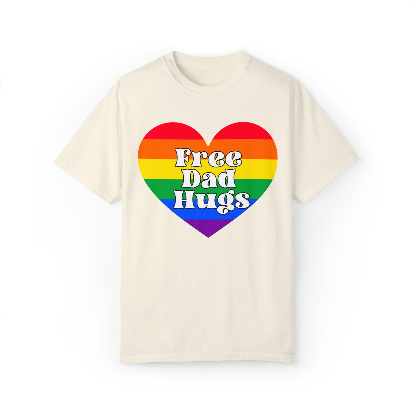 Free Dad Hugs T-Shirt, Ally papa Apparel, Rainbow Gay Pride T-Shirt, Lgbtq Proud Parent Shirt, Equality Gifts, Rainbow Heart Shirt,daddy Tee