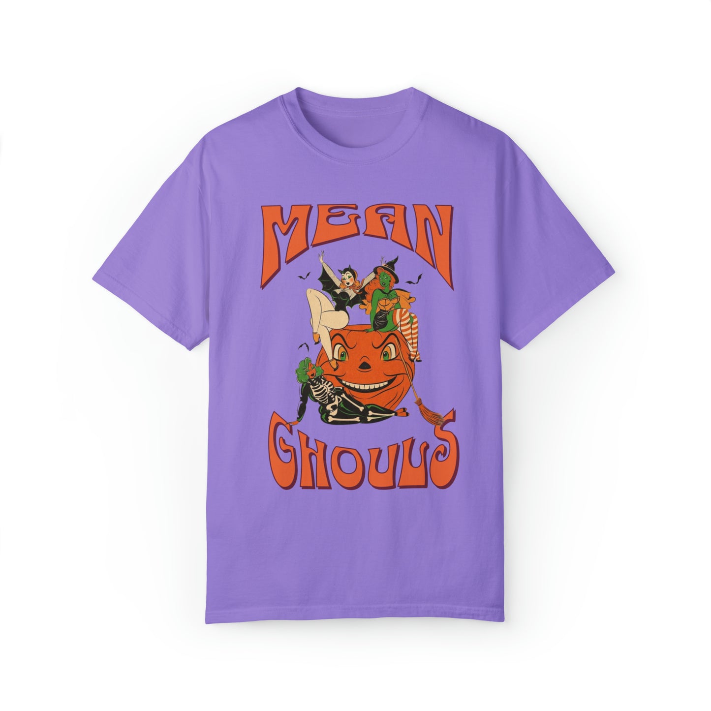 Cute comfort colors Funny mean ghouls girls halloween tshirt, spooky season girl group shirts, sorority holiday tees, monster graphic tee