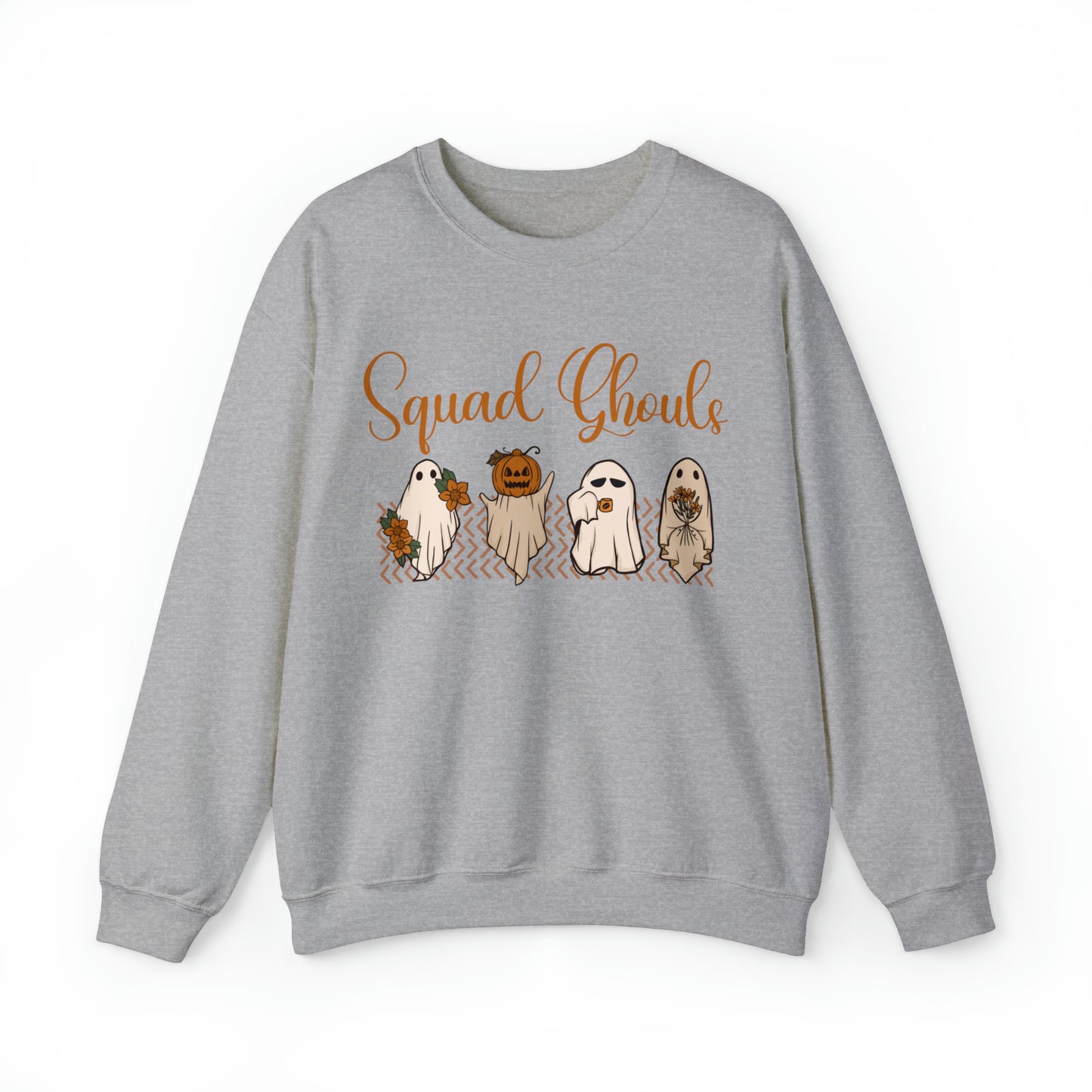 Funny squad ghouls/goals groovy Halloween Sweatshirt, cute boho fall thanksgiving hoodie, spooky ghost autumn sweater weather, pumpkin patch