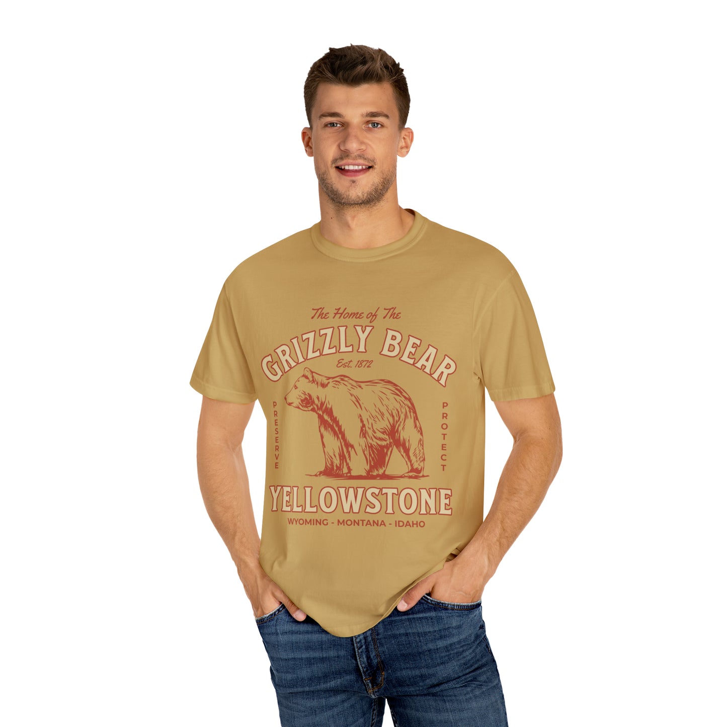 Yellowstone National Park Tee, Yosemite Shirt, Wildlife grizzly bear conservation Tshirt, Explore America Road Trip Shirts, Travel Tee