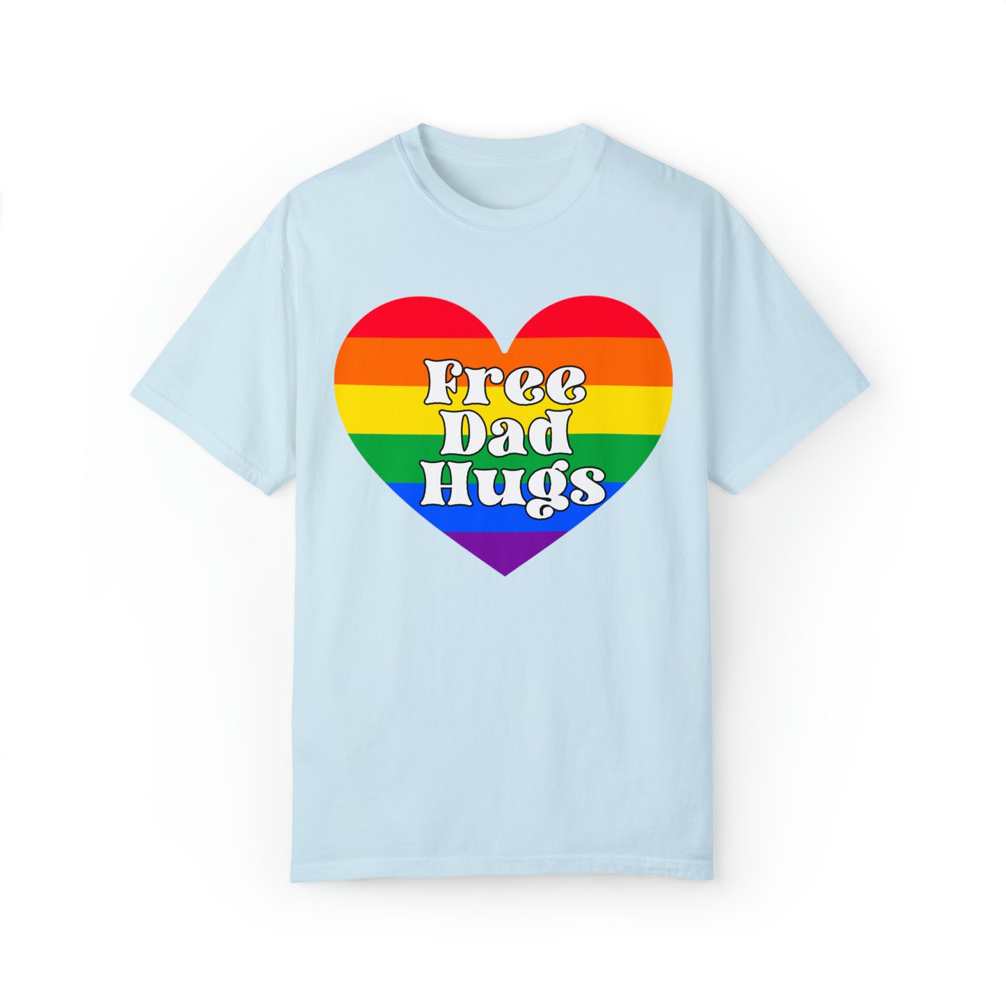 Free Dad Hugs T-Shirt, Ally papa Apparel, Rainbow Gay Pride T-Shirt, Lgbtq Proud Parent Shirt, Equality Gifts, Rainbow Heart Shirt,daddy Tee