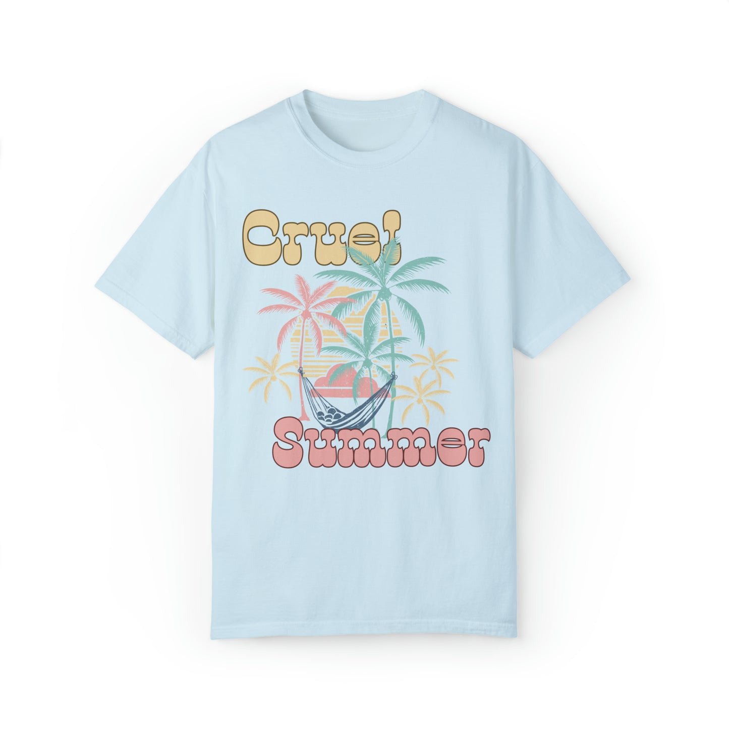 Comfort colors Cruel Summer Shirt Taylor tour Lover tee, Eras concert Merch, Boho tshirt, Y2K beach bum, retro palm tree surfboard, tropical