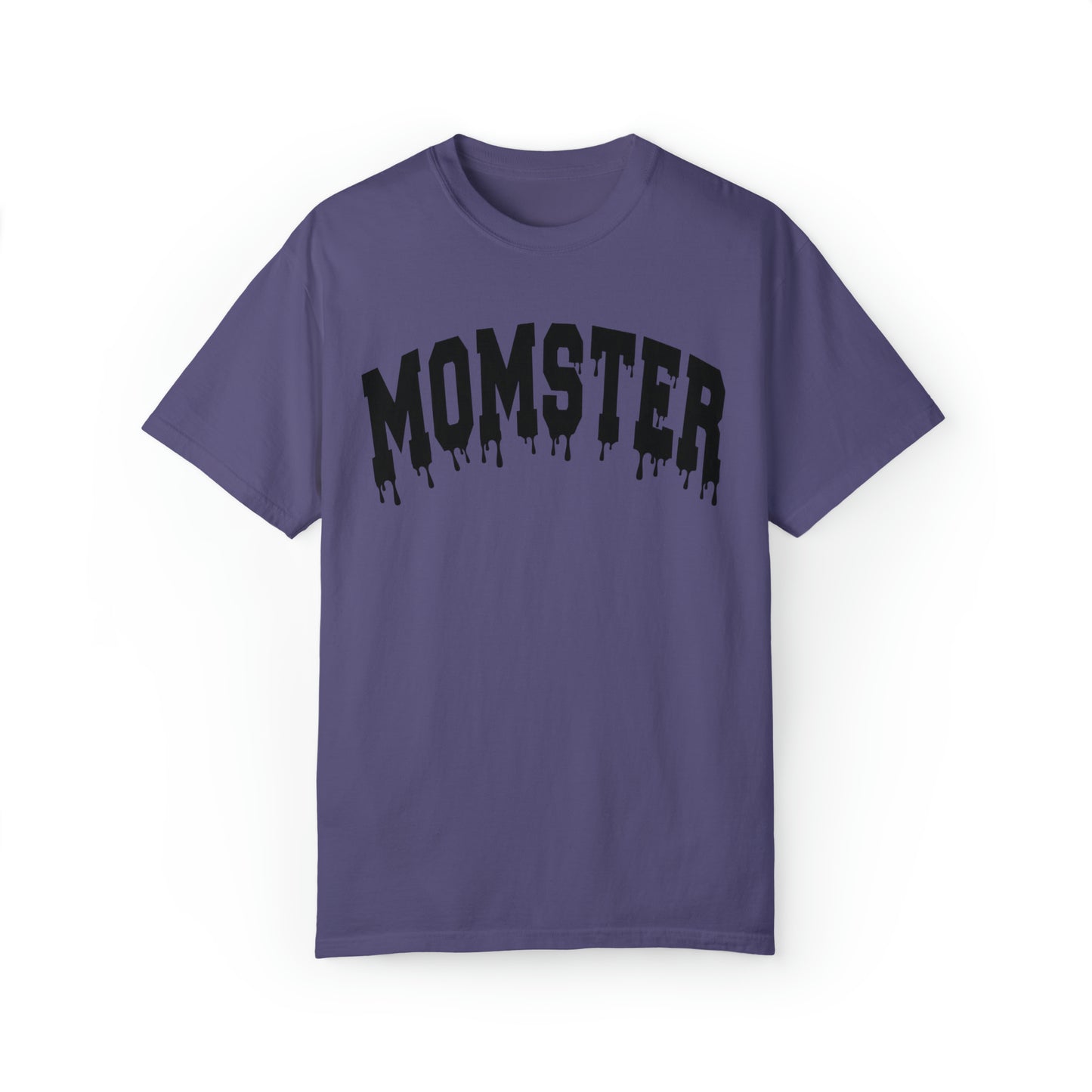 Comfort colors funny minimalist momster halloween tshirt, witchy autumn shirt, monster fall tee, zombie mom outfit, scary mama spooky season