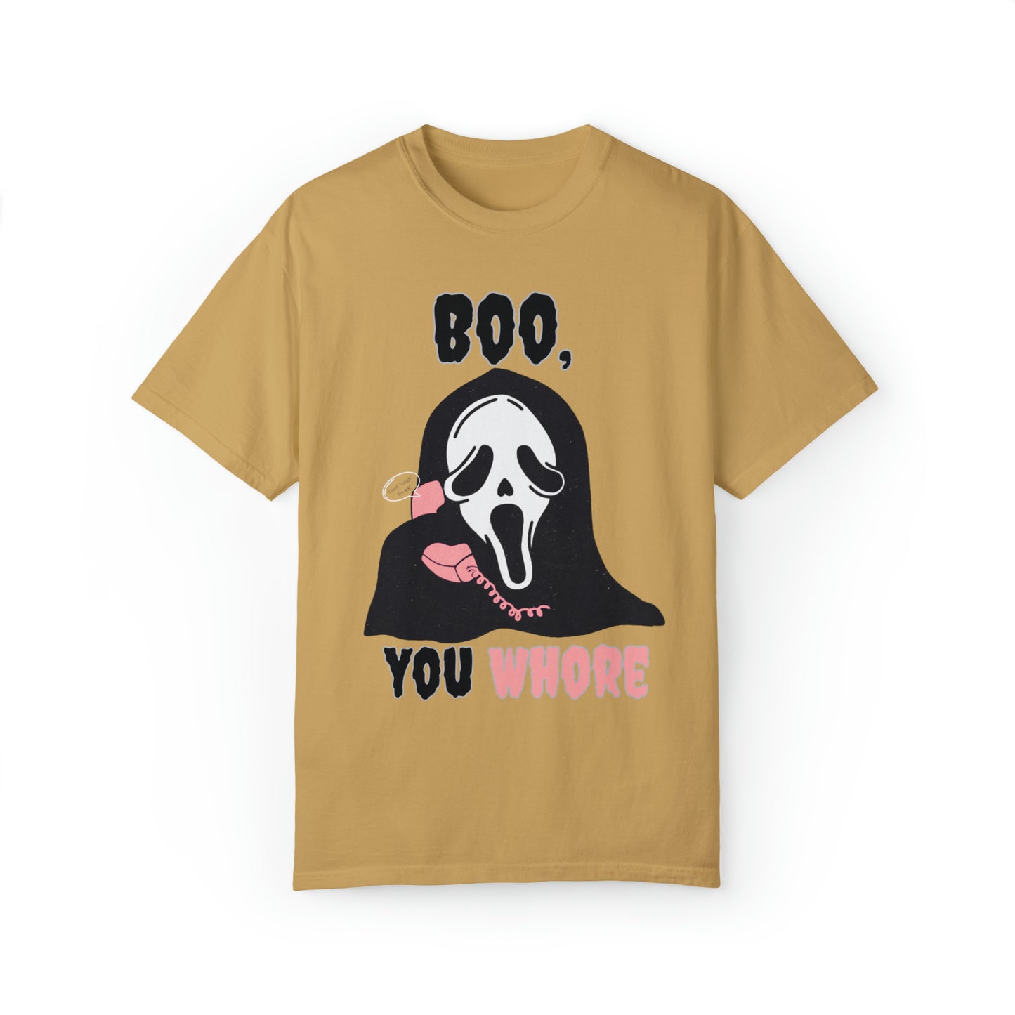 Funny Boo you whore mean girls halloween scream spoof tshirt, cute spooky season shirt, boho scary movie watching tee, ghost face