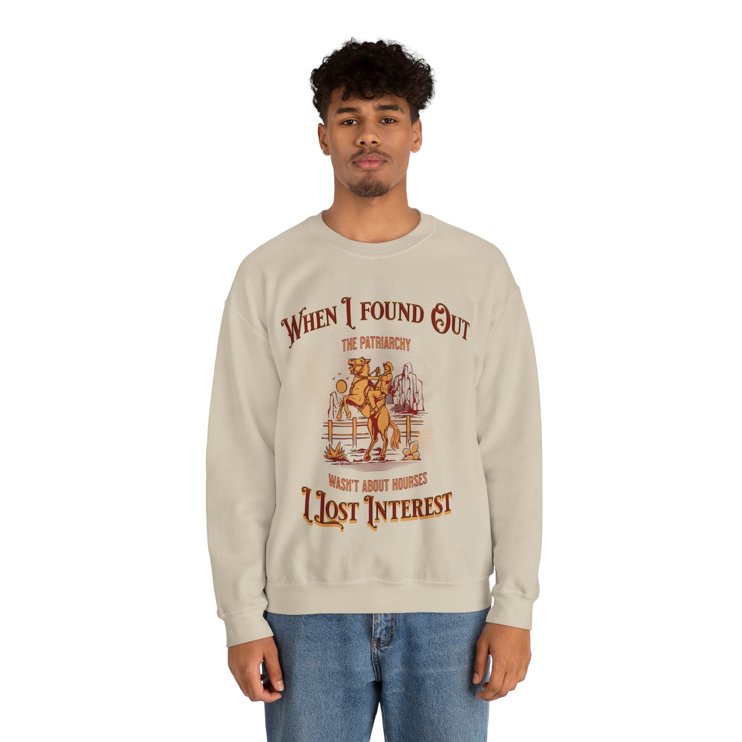 Funny barb movie ken quote sweater, when I found out the patriarchy wasnt about horses, cowboy feminist sweatshirt, Barbiecore, himbo hoodie