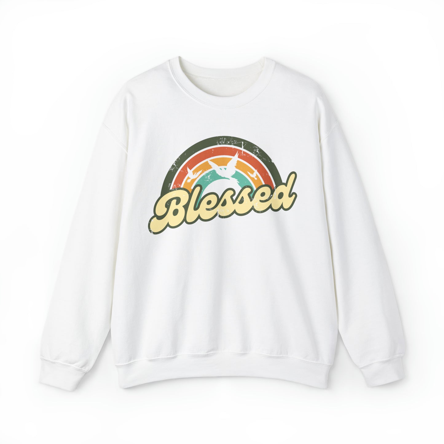 Blessed sweatshirt, cute christian sweater, groovy religious hoodie, retro faith based clothing, gift idea for mom