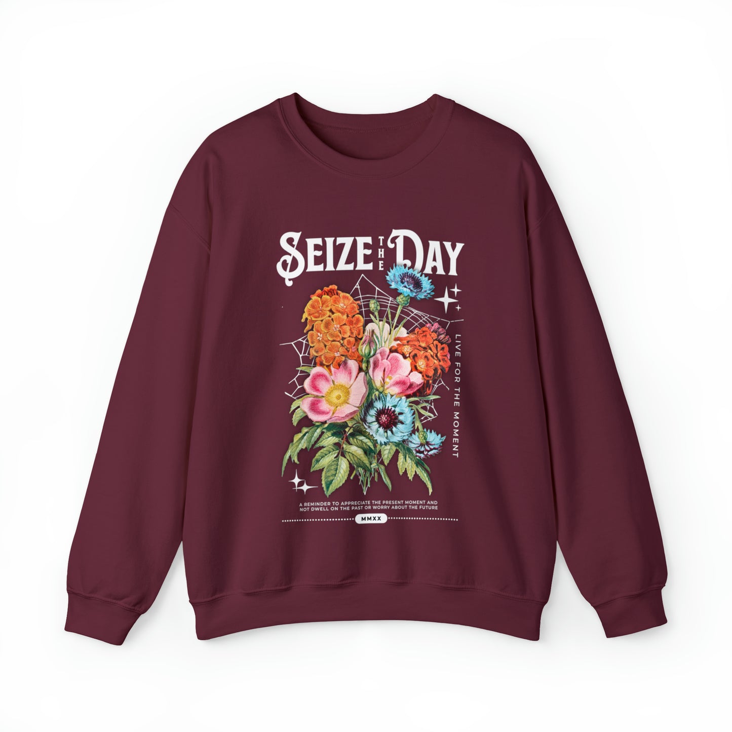 Floral seize the day anti anxiety Sweatshirt, Inspirational live in the moment,Mental Health, be present, Tomorrow needs you Matter hoodie