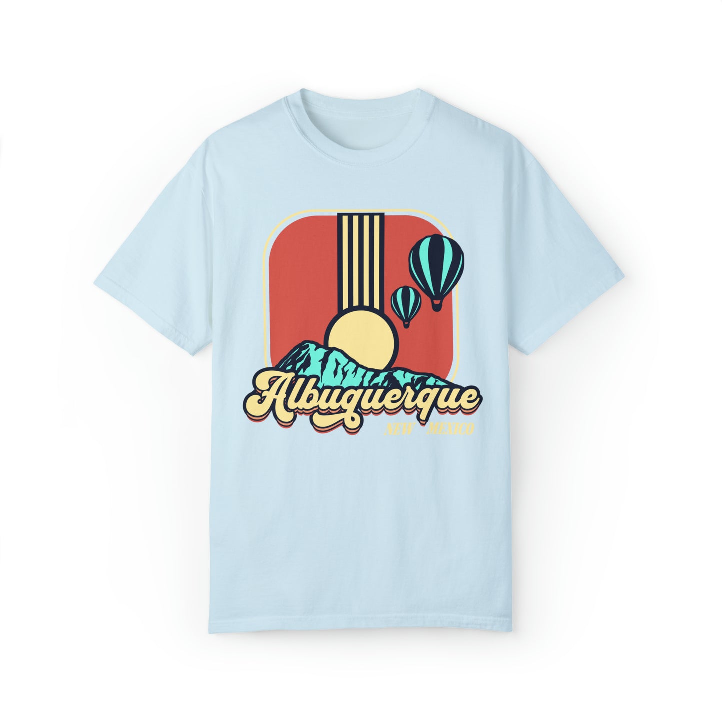 Comfort colors albequerque new mexico hot air balloon festival tshirt, boho travel america shirt, retro state park tee, desert south west