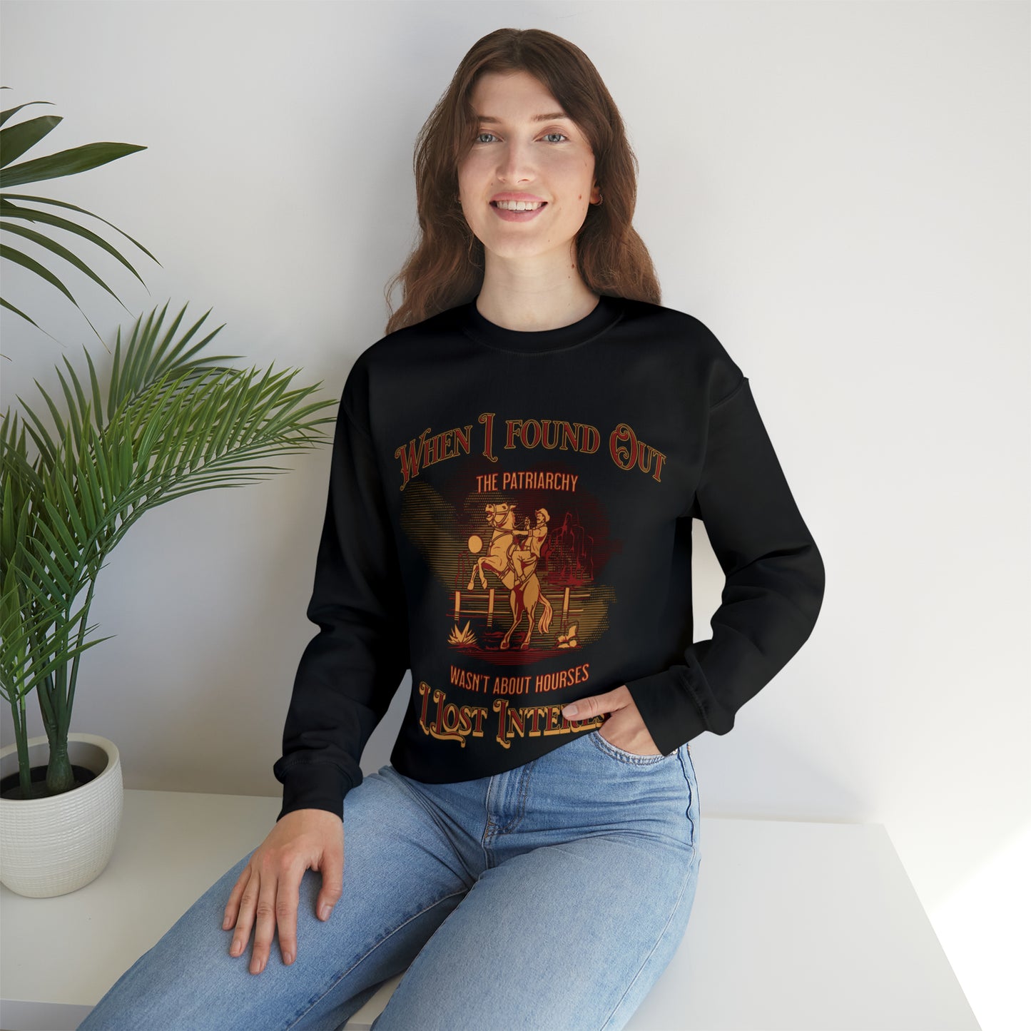 Funny barb movie ken quote sweater, when I found out the patriarchy wasnt about horses, cowboy feminist sweatshirt, Barbiecore, himbo hoodie