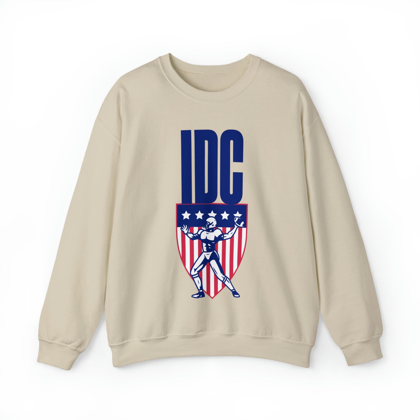 Funny IDC game day sweatshirt, i don't care football sweater, vintage go sports hoodie, humorous athletics outfit, retro american football