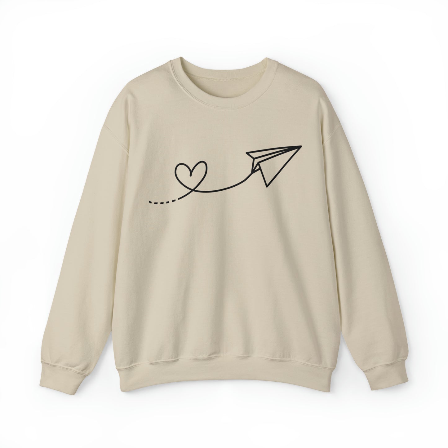 Minimalist valentines day sweatshirt, paper plane heart sweater, galentines gift idea, love hoodie