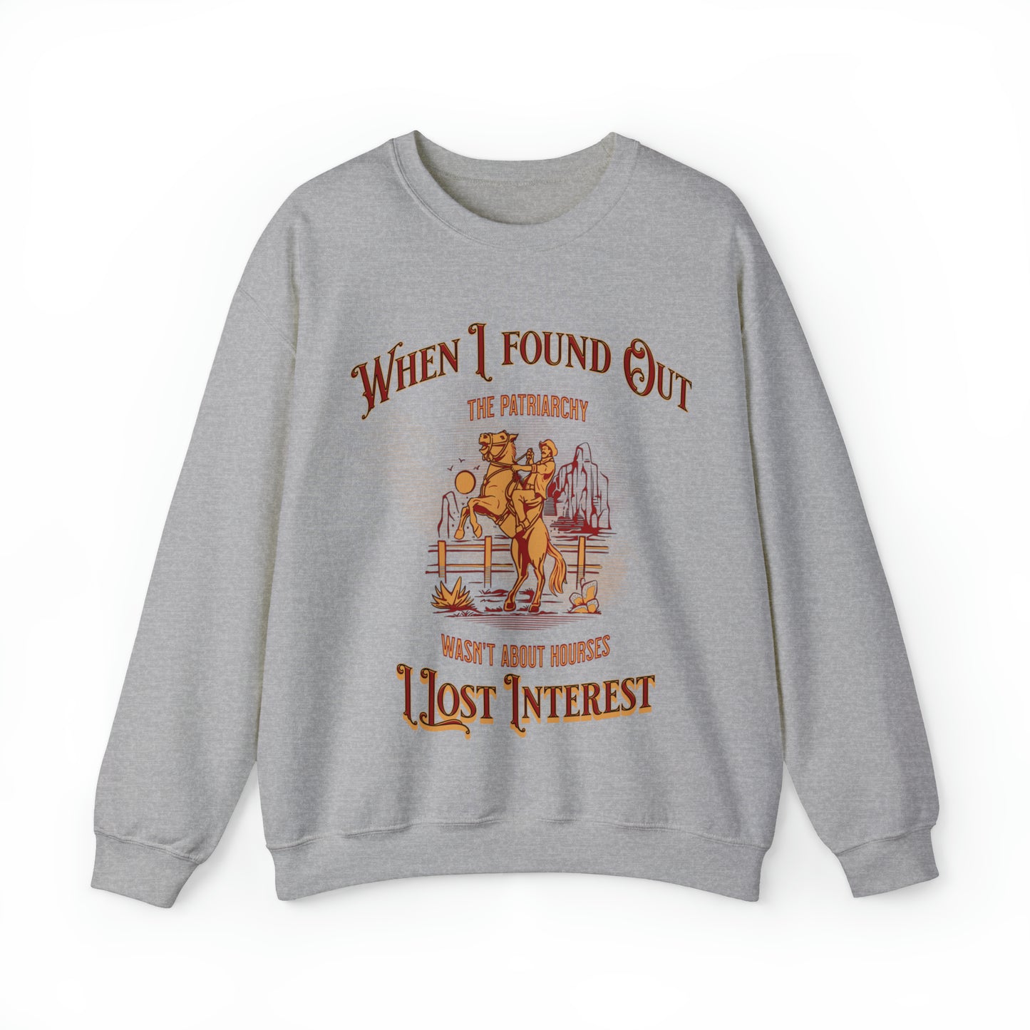 Funny barb movie ken quote sweater, when I found out the patriarchy wasnt about horses, cowboy feminist sweatshirt, Barbiecore, himbo hoodie