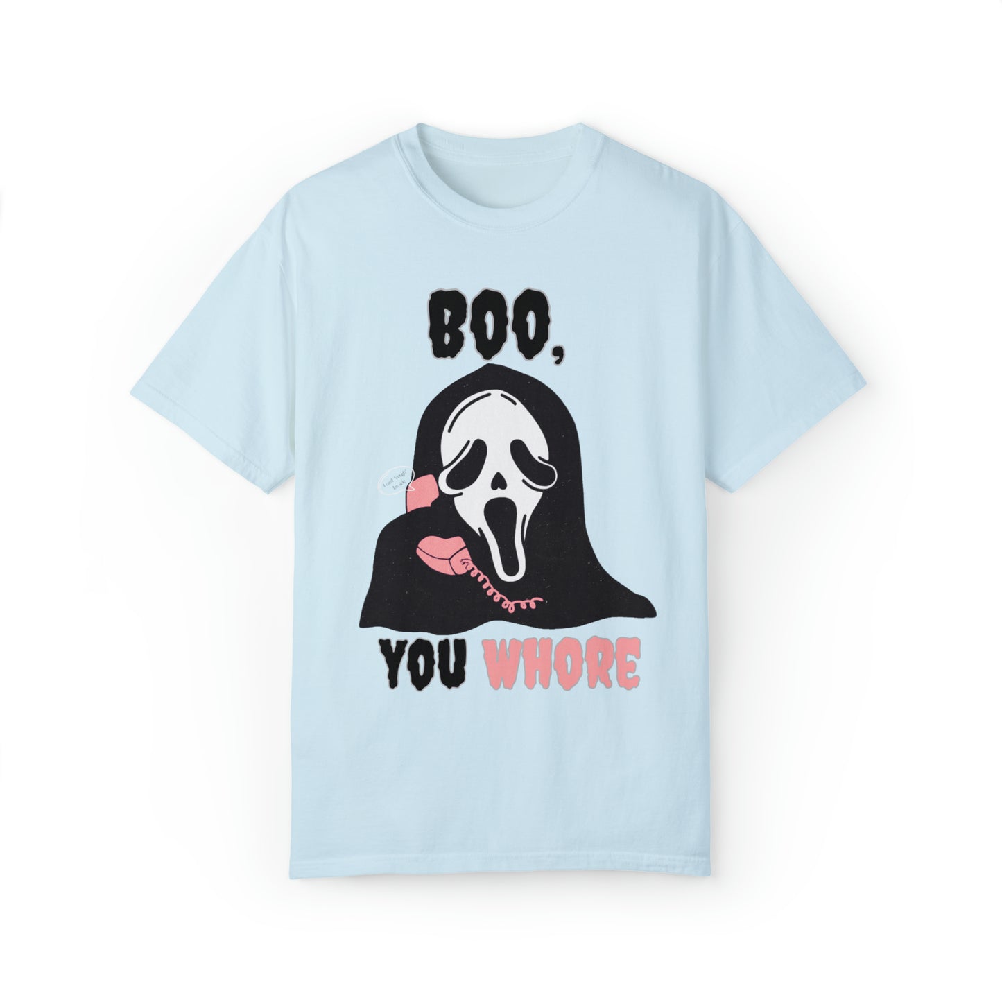 Funny Boo you whore mean girls halloween scream spoof tshirt, cute spooky season shirt, boho scary movie watching tee, ghost face