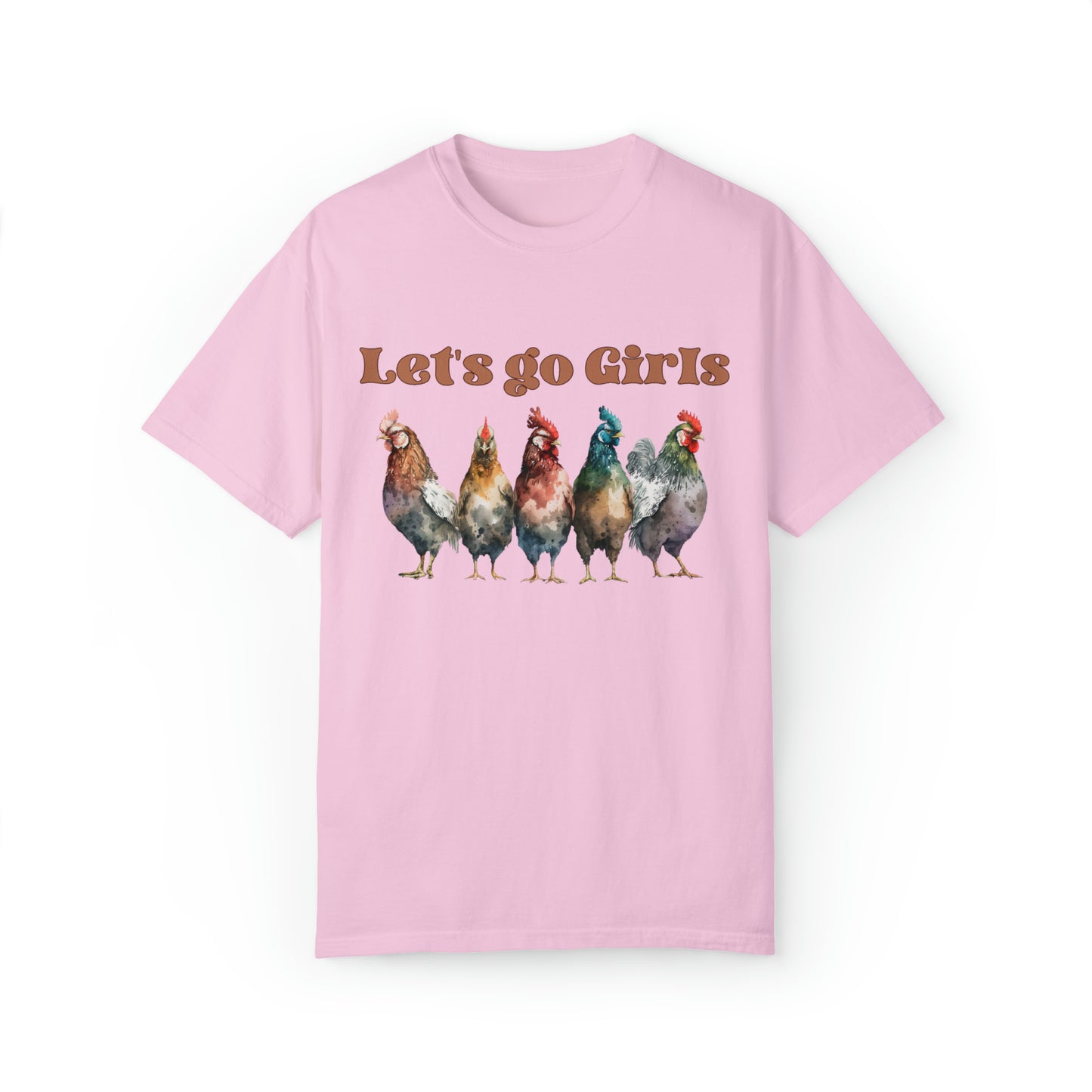 Comfort colors Cute Chicken Shirt For Farmer, Funny hen flock TShirt, Chicken Mom Tee, retro Farm Girl Shirt, Farm Family Tee, lets go girls