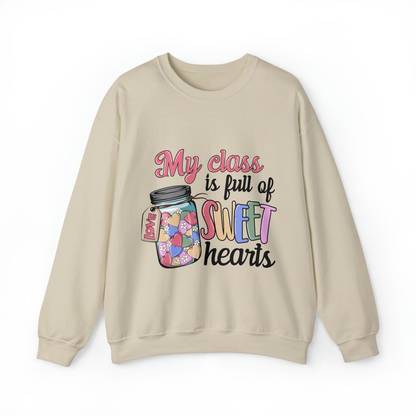 My class is full of sweethearts cute teacher sweatshirt, retro vday sweater for school, conversation heart hoodie