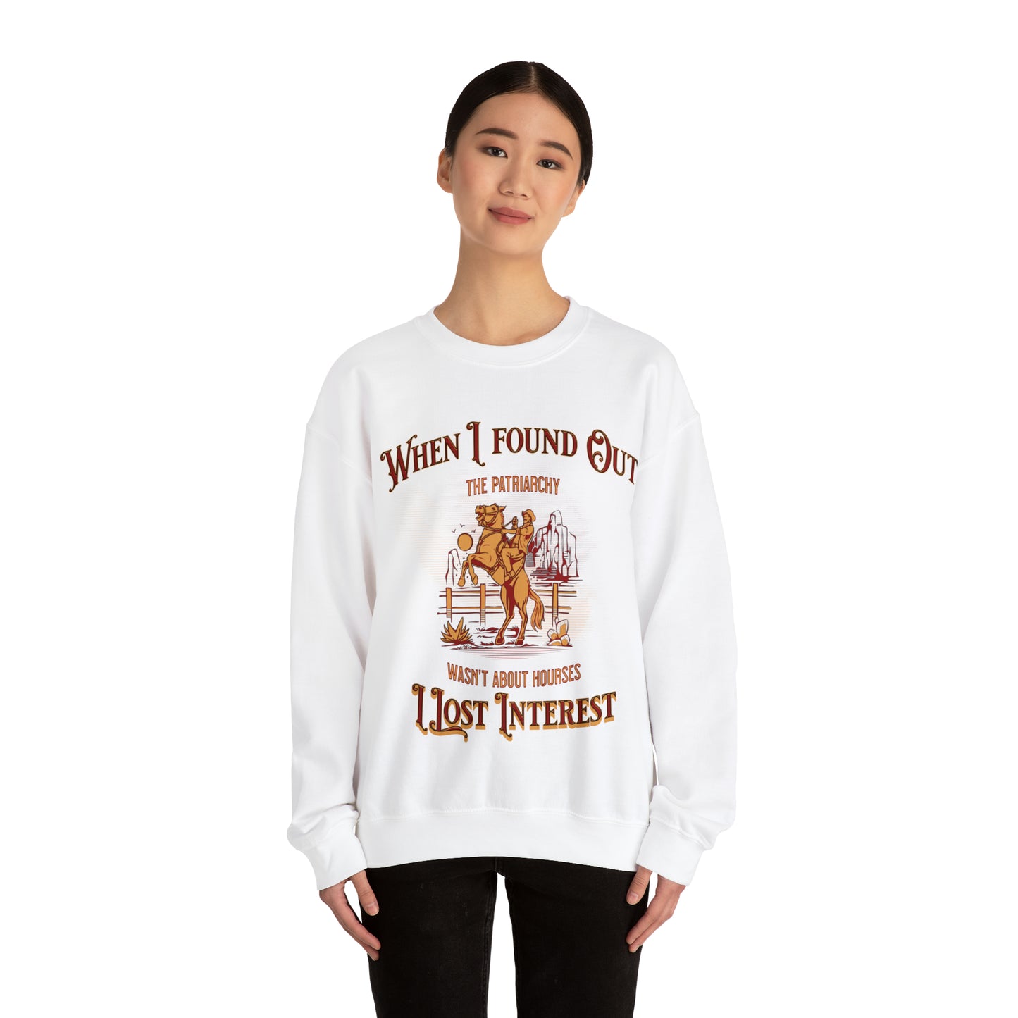 Funny barb movie ken quote sweater, when I found out the patriarchy wasnt about horses, cowboy feminist sweatshirt, Barbiecore, himbo hoodie