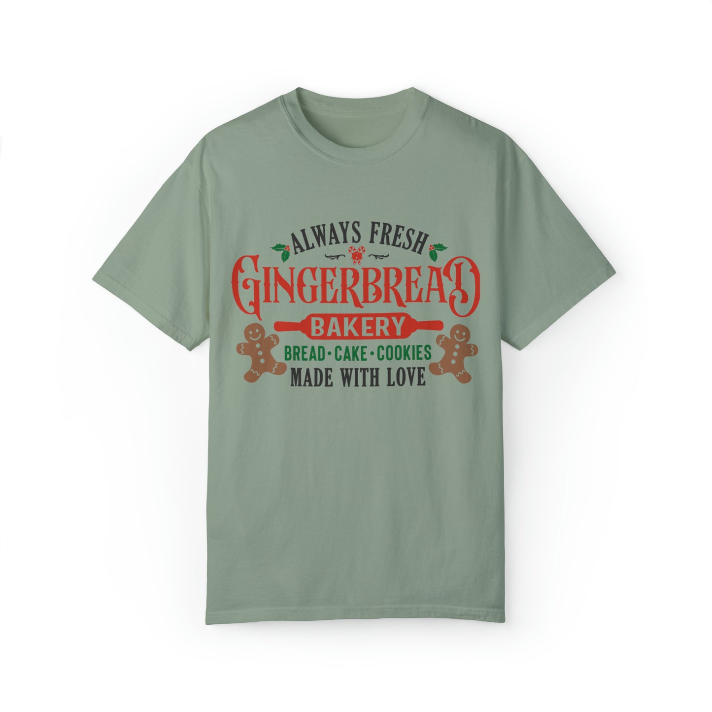 Gingerbread bakery tshirt, pink christmas, cute christmas shirt