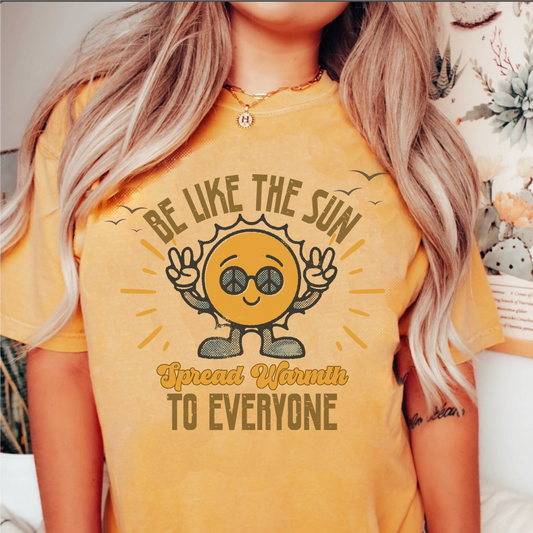 comfort colors Vintage Sunshine Shirt, Funny Cute Graphic TShirt, Original Positive Karma Tee, Be Kind Nice, Retro Inspirational message