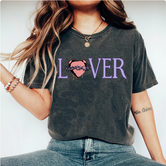 comfort colors Pink lover bleeding heart break up Shirt,  Eras concert 2023 Shirts - taylor Fan tshirt - tour merch - vintage tattoo style