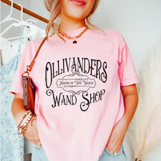 Comfort colors Ollivander's Wand Shop Shirt, Makers of Fine Wands, Magic Wizard World Shirt, Book Reading Magic, fandom millennial gift