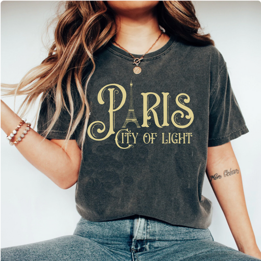 Comfort Colors Paris France Tshirt, Eiffel Tower shirt, french girl fashion , Travel France shirt, classic victorian style, Vintage inspired