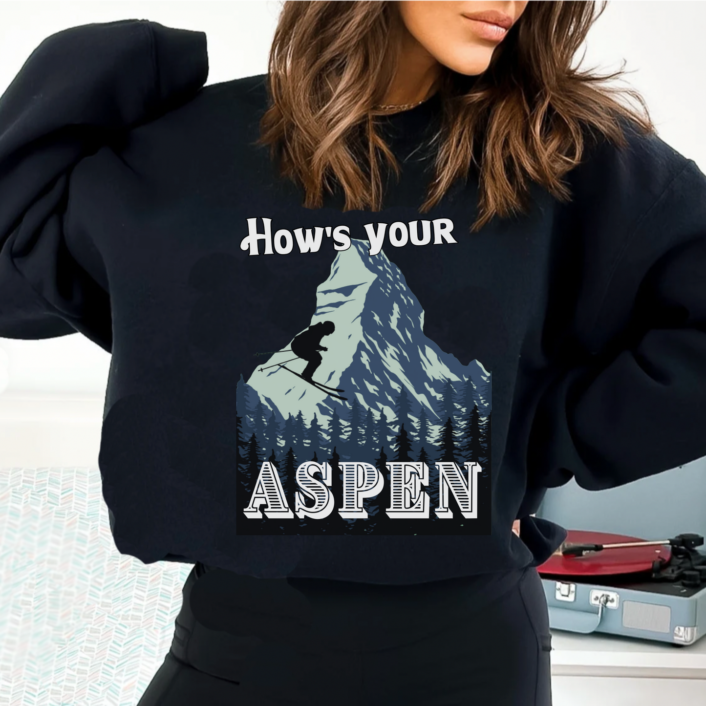 Funny Aspen sweatshirt, National Park sweater, Skiing Vintage Inspired hoodie, Unisex shirt, oversized