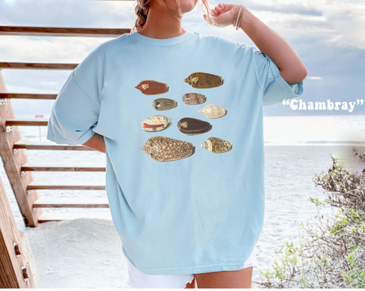 Comfort colors minimalist sea shell T-shirt, vintage inspired hand drawn tropical island life shirt, Beach bum stay salty tee, VSCO clothing