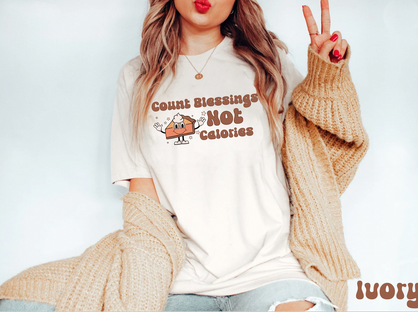 Comfort colors funny count blessings not calories thanksgiving tshirt, retro body positive shirt, inspirational fall lovers tee, pumpkin pie