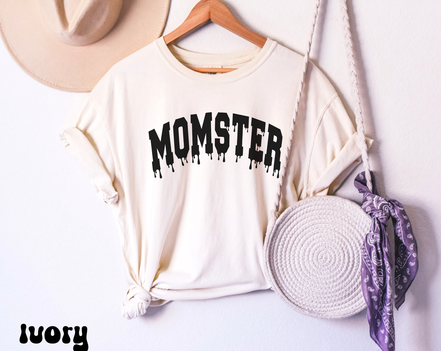 Comfort colors funny minimalist momster halloween tshirt, witchy autumn shirt, monster fall tee, zombie mom outfit, scary mama spooky season