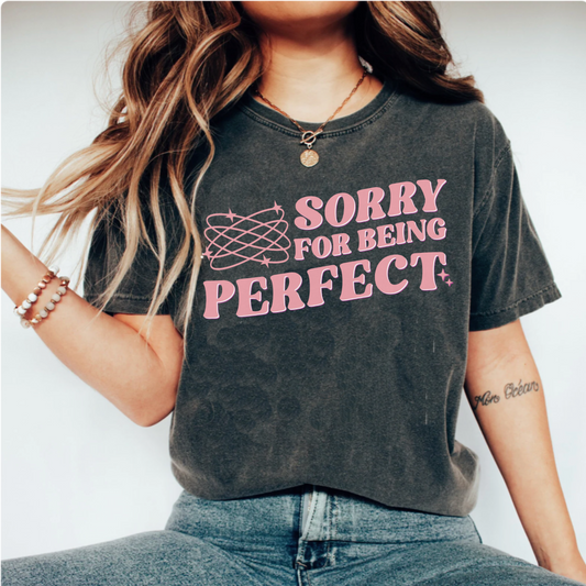 Comfort Colors® sorry for being perfect Tshirt, funny summer Vacation shirt, Beach Bum, daddy's girl, stay salty Tee, vintage Y2K VSCO shir