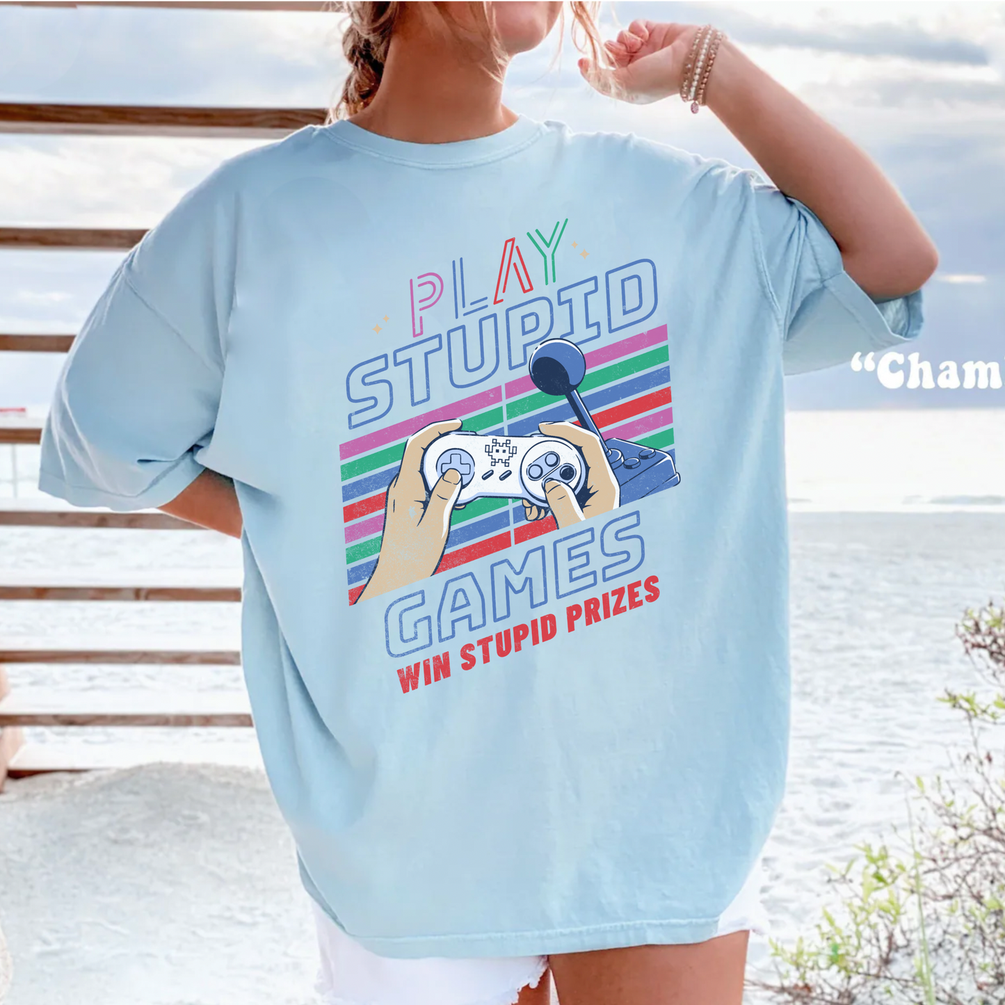 Comfort colors play stupid games Shirt, Taylor Lover Merch, Eras Merch, Gamer fan Merch, Boho tshirt, retro video game, rainbow pride tee