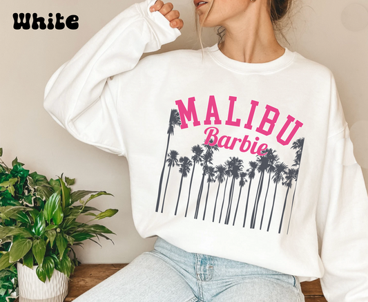 Bimbocore retro convertible malibu barb sweatshirt, 90s aesthetic toy sweater, vintage inspired pink hoodie, gift idea for her, Y2K cali