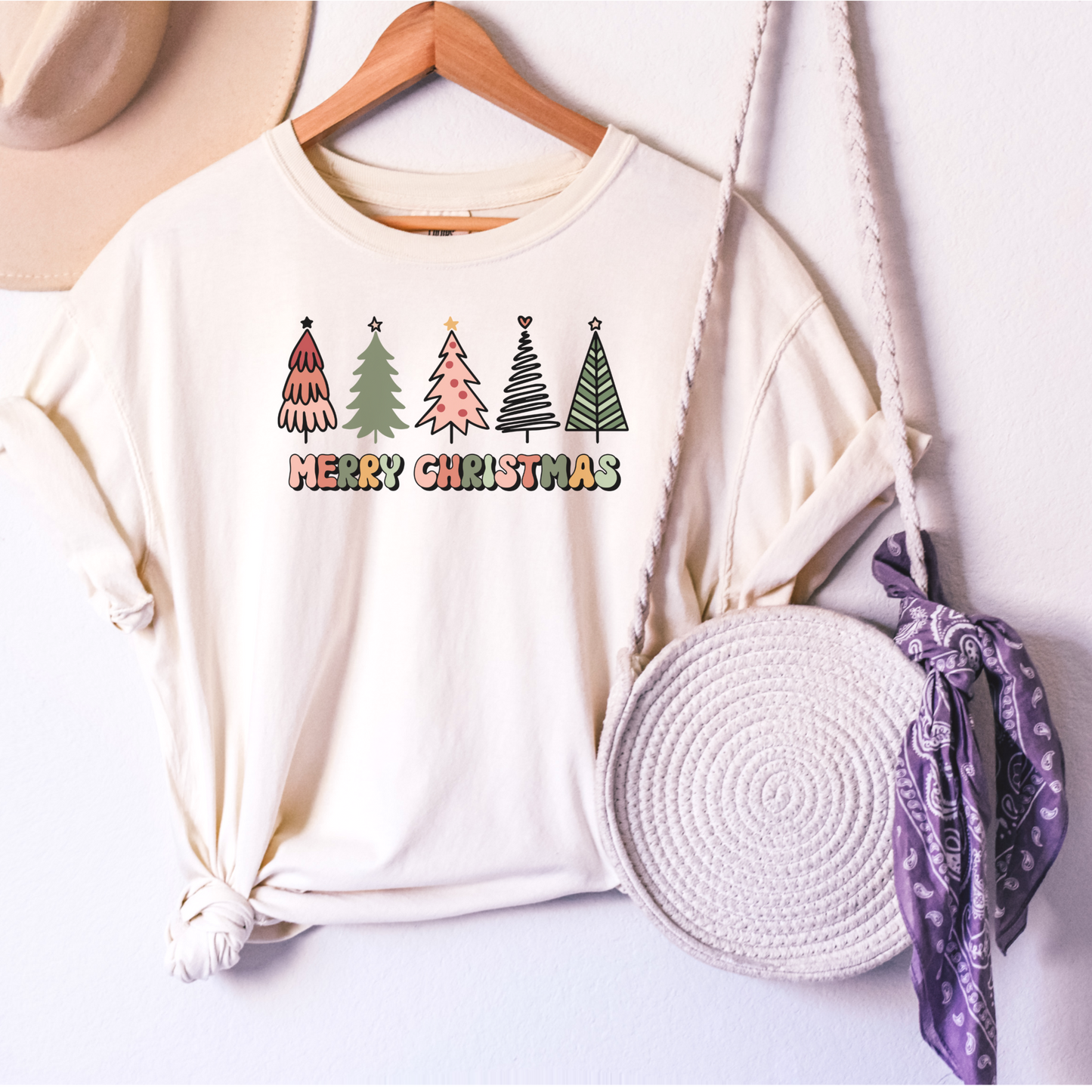 Cute christmas tree tshirt, christmas shirt, retro christmas shirt, comfort colors shirt