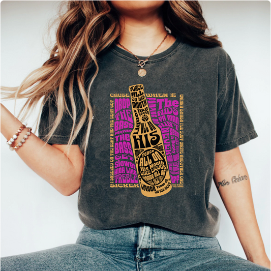 Comfort colors yonce lyrics tshirt, all on his mouth like liquor shirt, renaissance conert merch, Beyonce tour graphic tee, typography music lover shirt, vintage inspired band tshirt